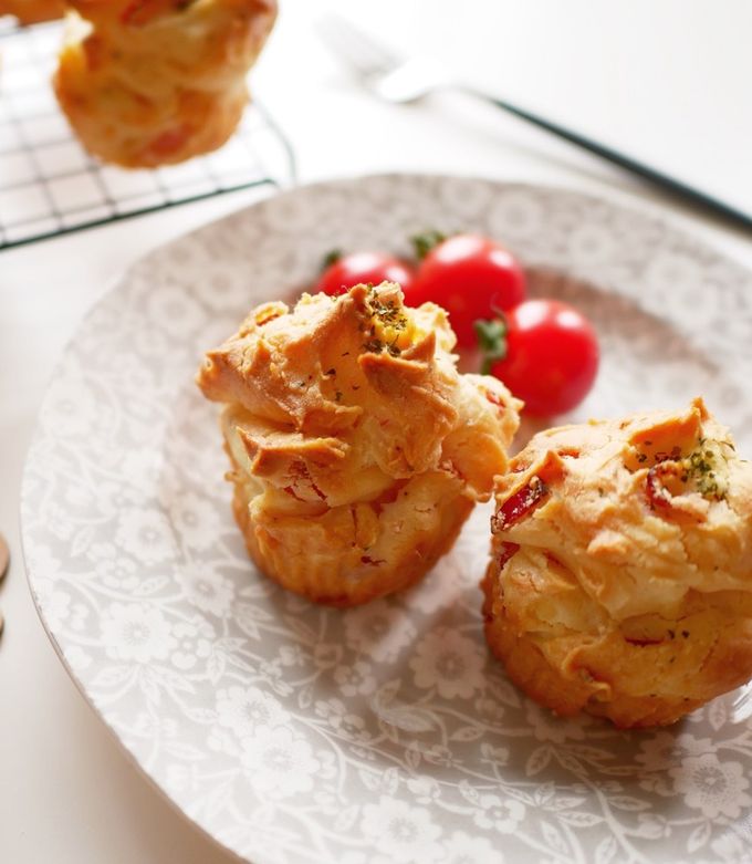 ウインナー＆コーン＆チーズの米粉マフィン お食事系マフィンでブランチ！SATOMIWAの☆からだが喜ぶおうちごはん