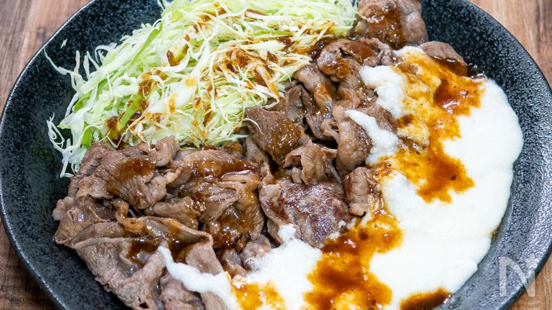 山芋と牛肉の和風ペペロンチーノ