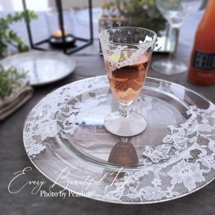 再再再販☆ポーセラーツ ガラス ティーポット＋カップ&ソーサー2客セット＋タッセル付き♡ - KYO-PLAISIR'S GALLERYminne byGMOペパボ 国内最大級のハンドメイド・手作り通販サイト