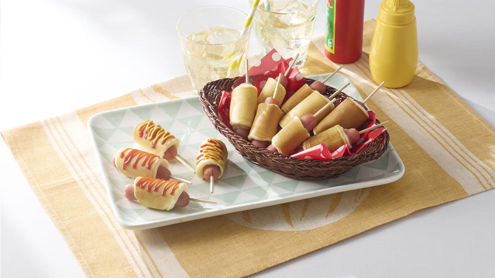 親子で楽しむ♪HMで簡単！ 揚げないアメリカンドック