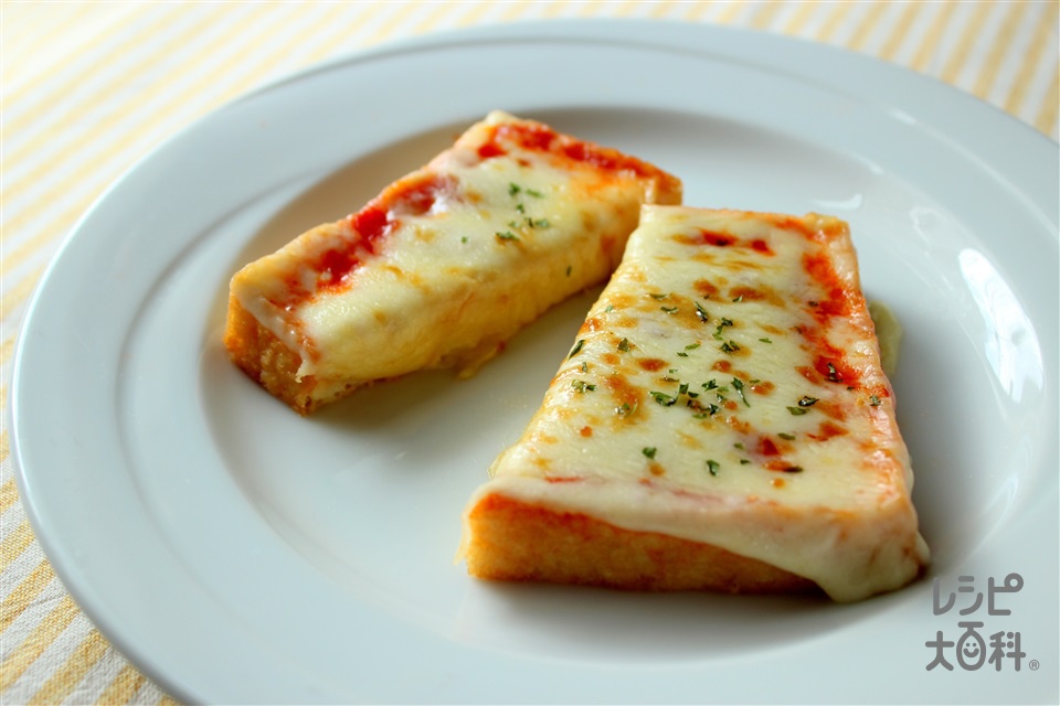 トースターで！厚揚げの大葉味噌チーズ焼き