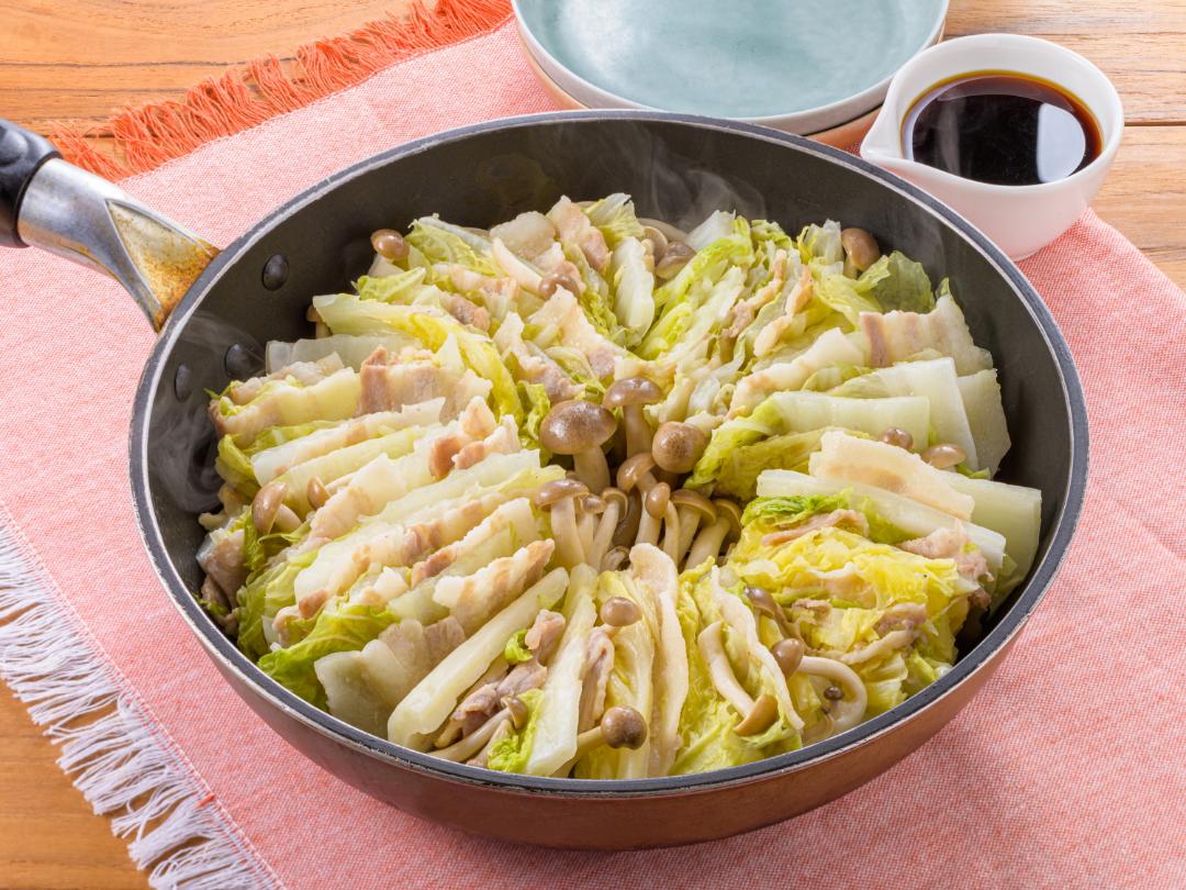 ワンパン10分！ 豚肉と白菜のバターポン酢炒め