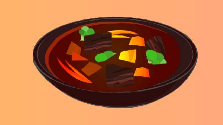 クリームシチューのフリーイラスト - 手書きの料理素材 - チコデザ