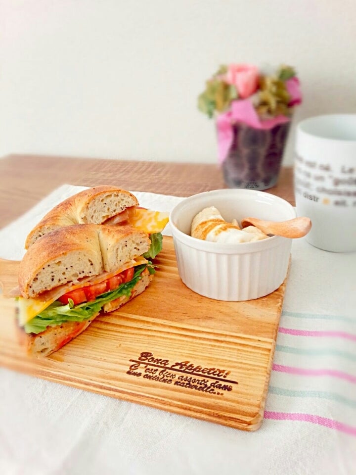 ベーグルサンド 簡単料理〜コストコ アレンジ〜 - YouTube