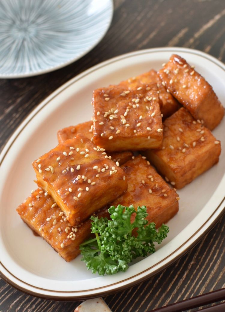 辛旨っ♡厚揚げの豚バラ巻き♡