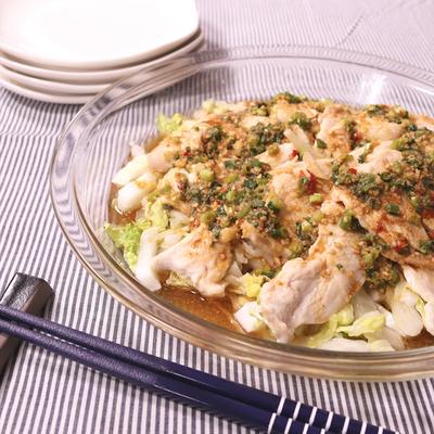 もやしと豚肉のポン酢レンジ蒸し シャキシャキもやし♬︎