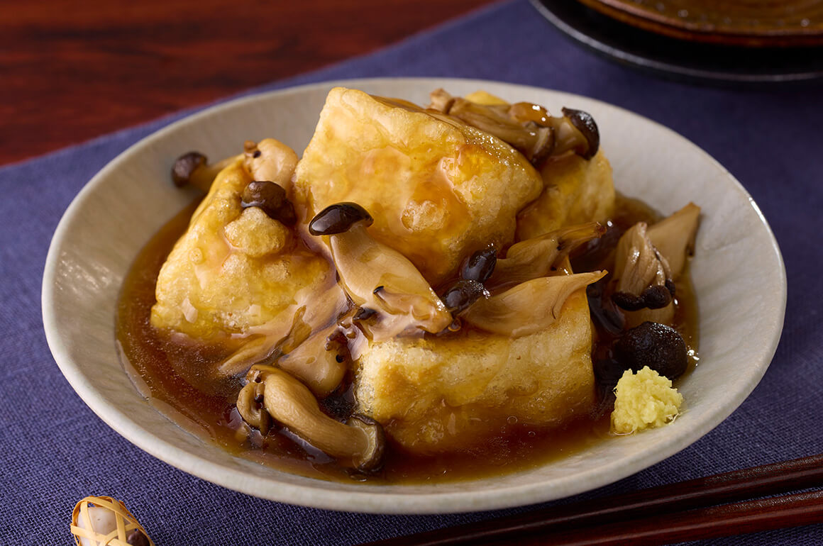 めんつゆで簡単！さっぱり！なすと揚げ出し豆腐