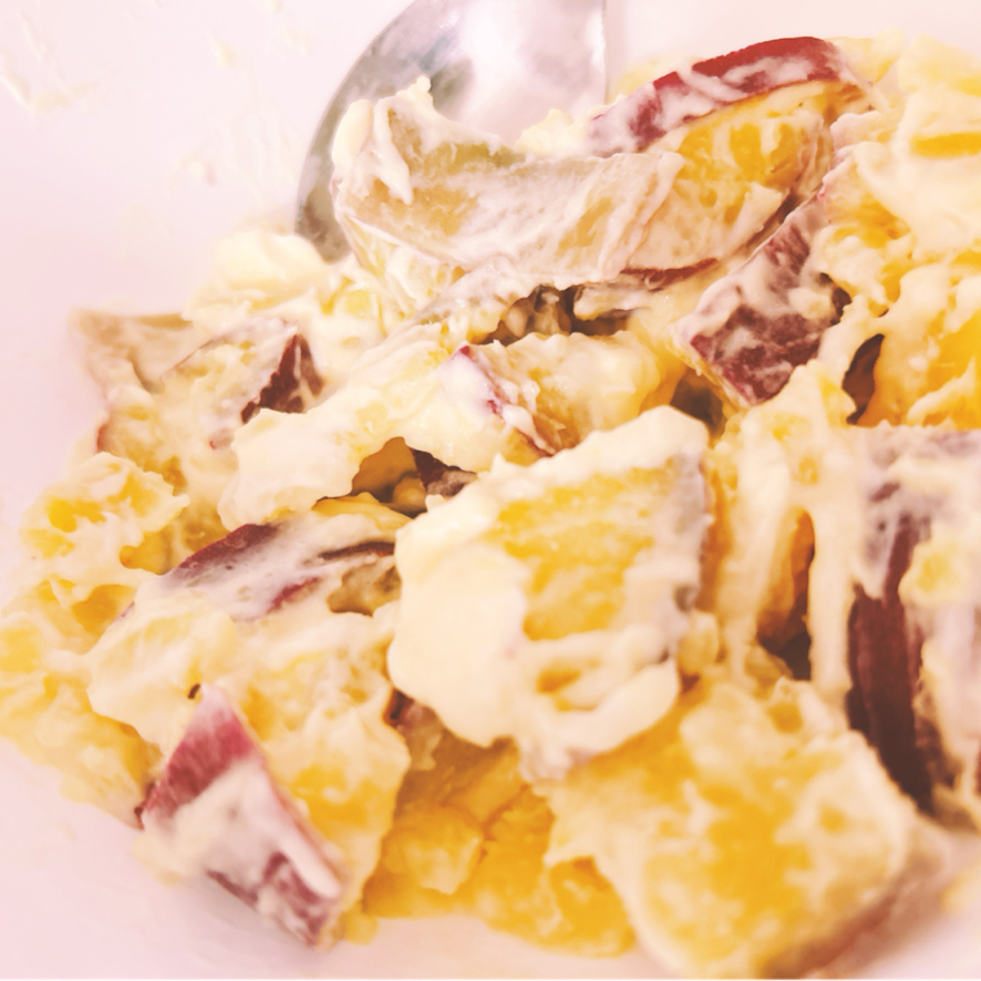 さつまいもとクリームチーズのサラダ