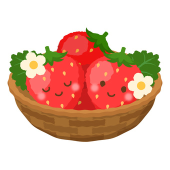 いちごのフリーイラスト - かわいいフルーツ無料素材 - チコデザ