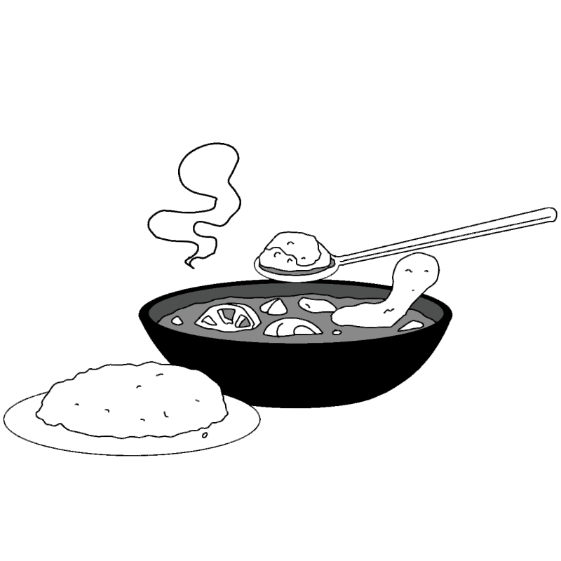 かわいいカレーイラスト 白黒」の検索結果 - Yahoo!検索 画像