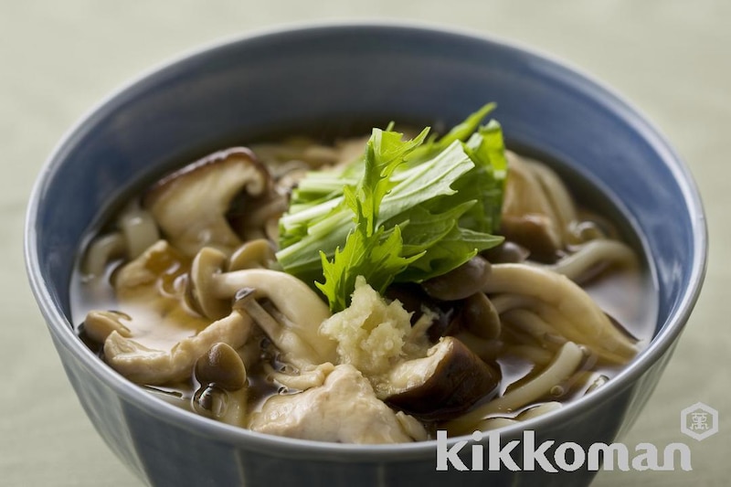 とり肉としいたけのあんかけうどん