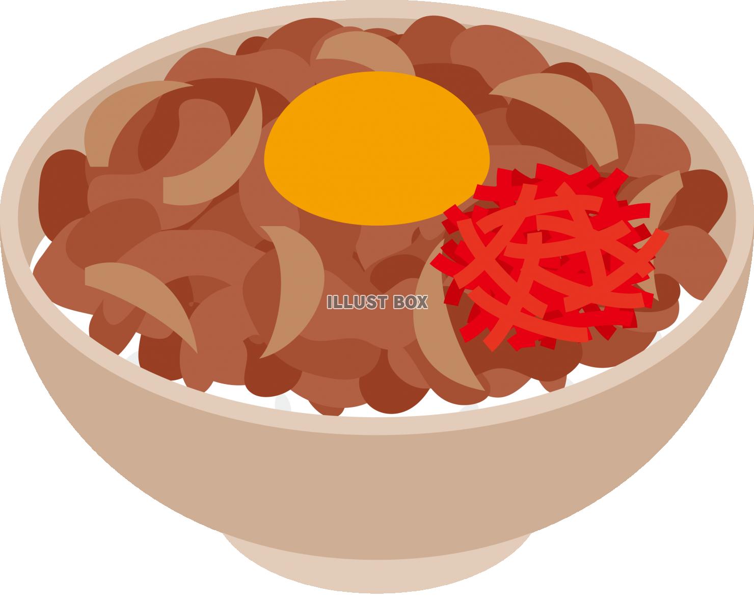 無料イラスト牛丼パブリックドメインQ：著作権フリー画像素材集