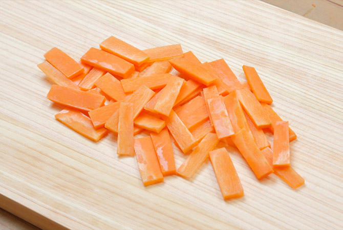 短冊切りのやり方 野菜の切り方の基本 ：白ごはん.com