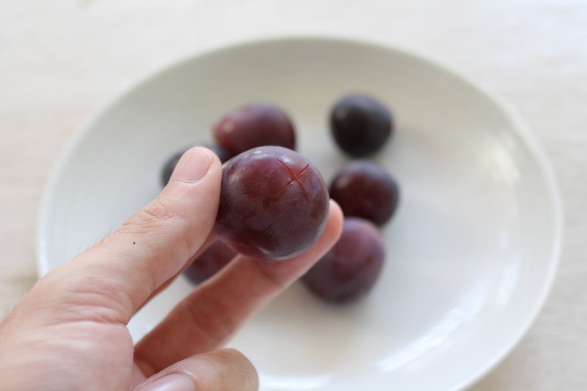 綺麗にぶどうの皮をむく方法＊ぶどうの湯むき＊