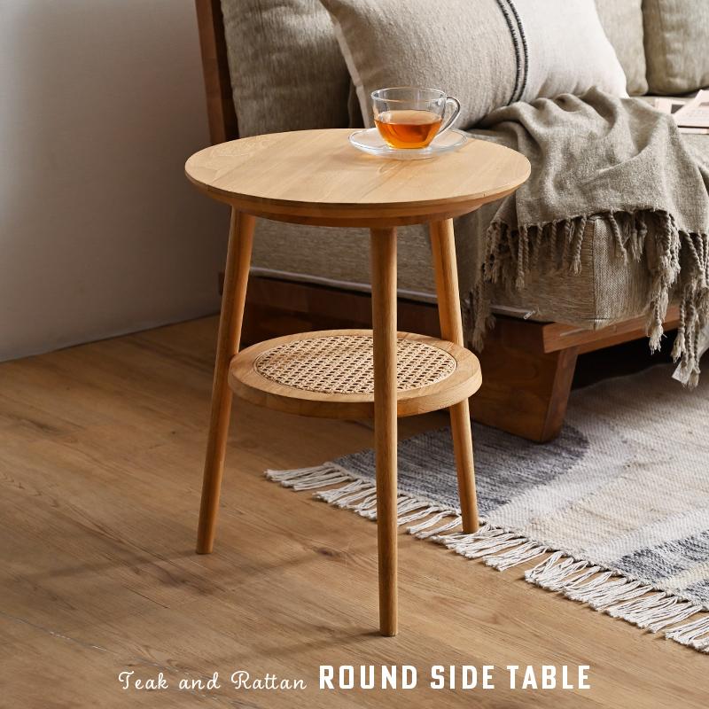 サイドテーブル 角型 アジアンテイスト ウォーターヒヤシンス 幅37cmナイトテーブル コーヒーテーブル ウォーターヒヤシンス ラタン テーブル籐 ラタン家具 ソファサイド ベッドサイド 花台 完成品 チーク 木製:リビングート JRE MALL店通販JRE MALLショッピング