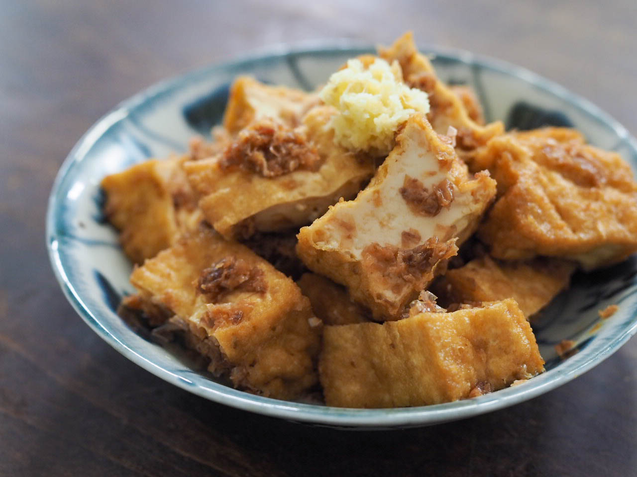 厚揚げのごま醤油焼き