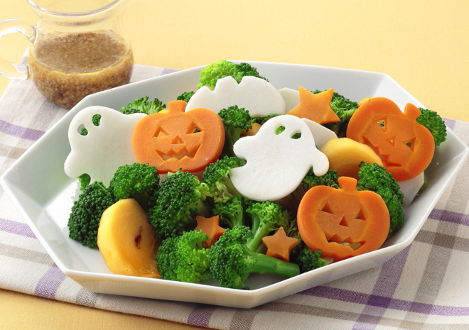 蒸しサラダ豆とかぼちゃのハロウィンサラダ蒸し大豆情報サイト「蒸し大豆タウン」