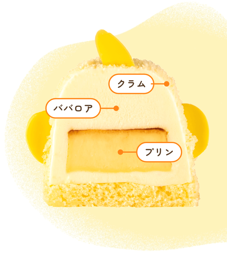 たまごなしのひよこプリン