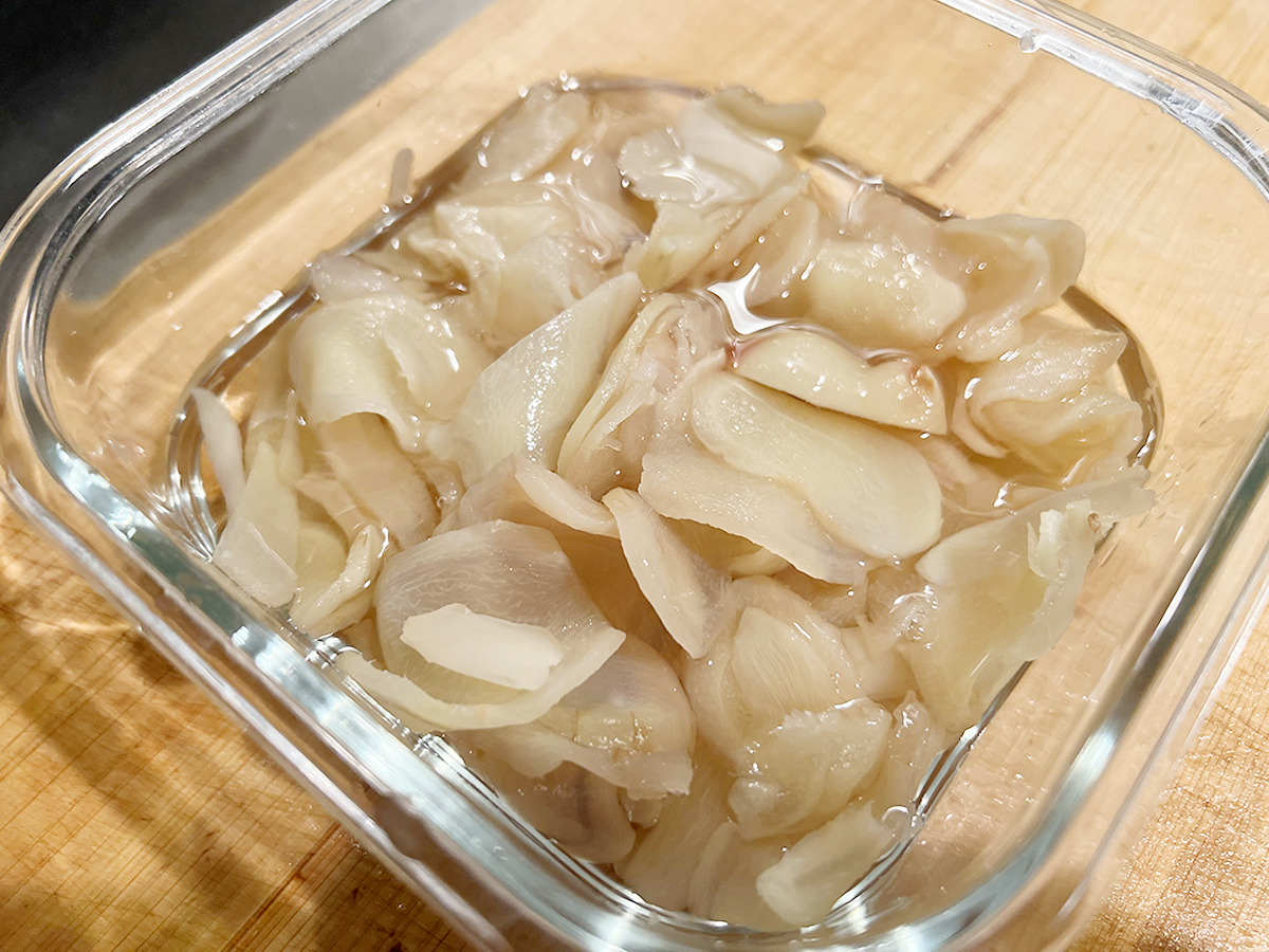 新生姜の甘酢漬け ガリ のレシピ 作り方：白ごはん.com