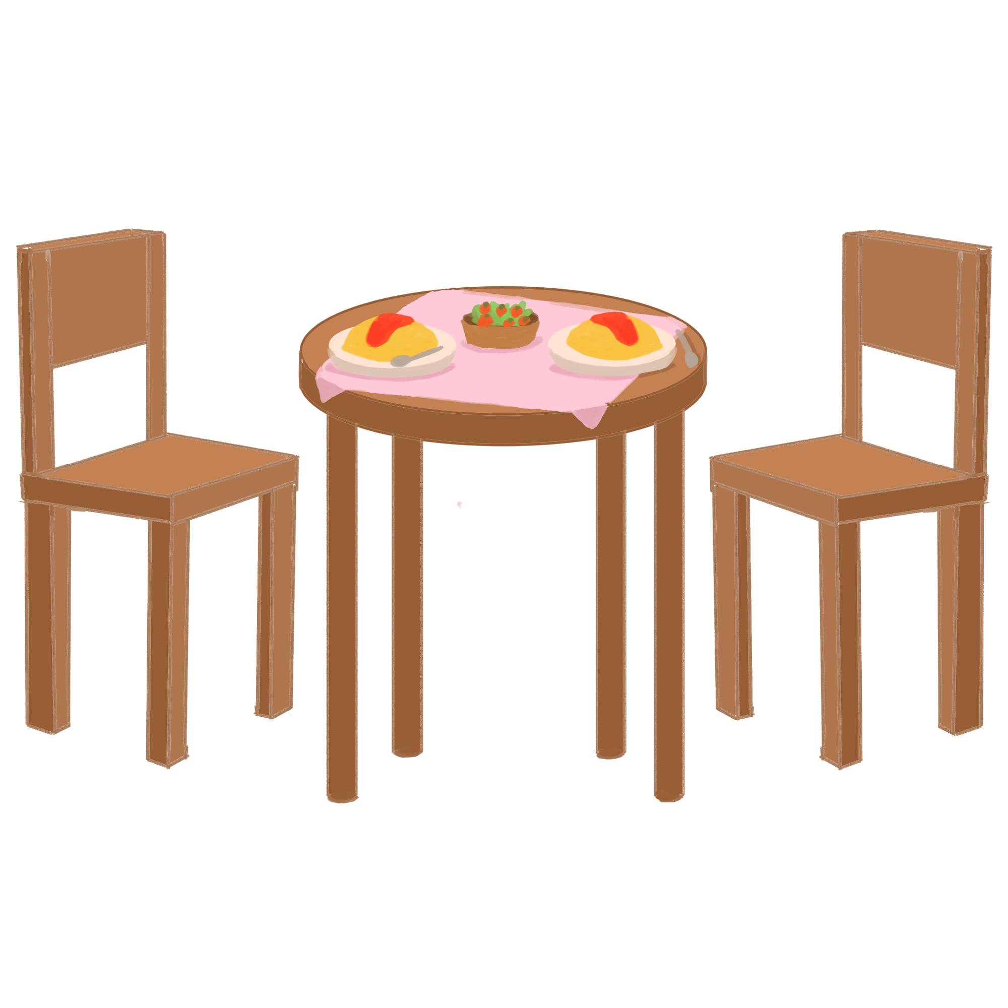 食卓みんちりえ背景イラストのフリー素材サイト