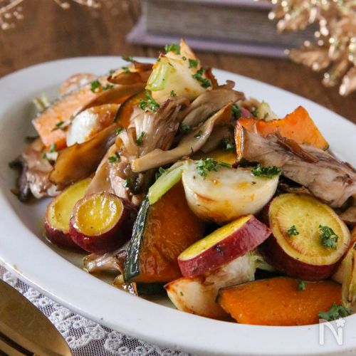 もっと美味しい健康へ シェフパートナーズ料理塾 「シェ・イノ」古賀純二シェフ「きのこのマリネ ギリシャ風」