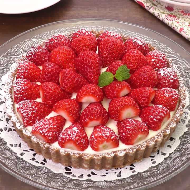 長方形型使用。フレッシュいちごのタルト♪気まぐれキッチン andante