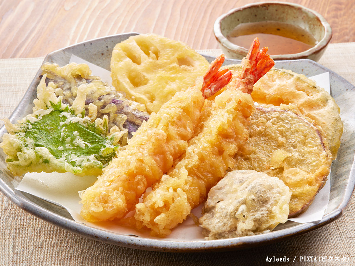 天ぷら 薄力小麦粉使用