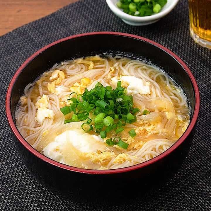 トマトと卵のにゅうめん
