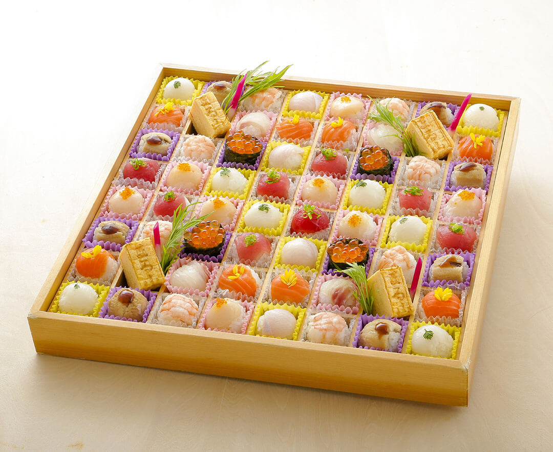冷凍 手まり寿司盛合せ 贈り物にぴったり!食卓に彩りを添える手まり寿司 柿の葉寿司のゐざさ‐中谷本舗‐公式通販サイト