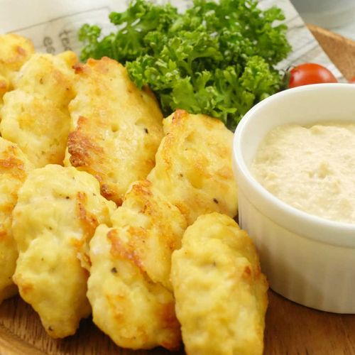 15円 これ、豆腐だけです。サクサクふわふわで旨すぎる。肉なし豆腐ナゲット 節約