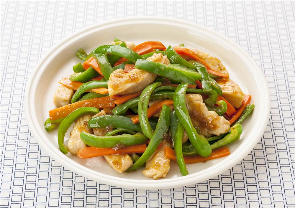 鶏胸黒酢照り焼き