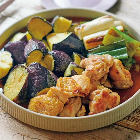 鶏肉と焼きナスの南蛮漬け