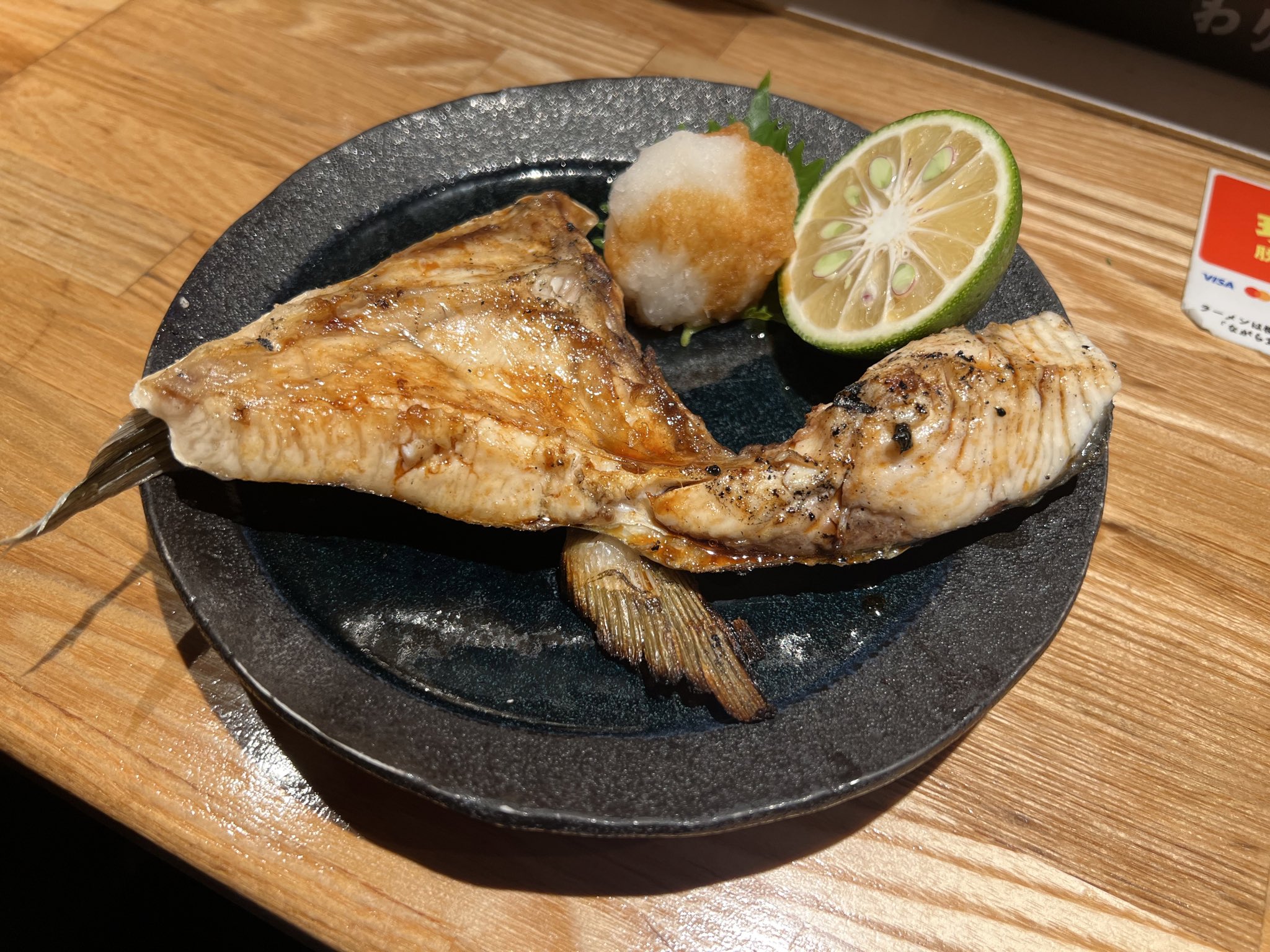 カンパチ料理 兜の塩焼きと刺身 : りんりんパパの釣行＆ぐるめ＆生活日記