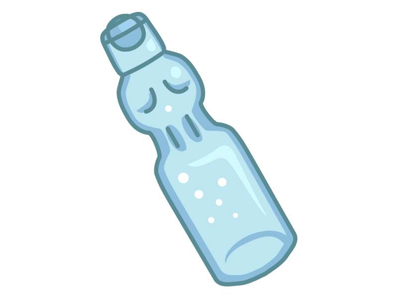 ラムネ瓶 W-019168 の無料CG・イラスト素材