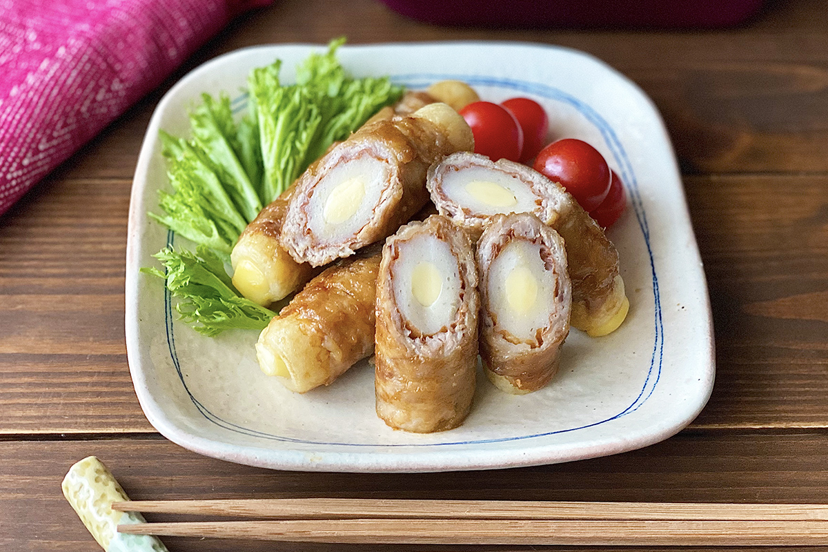 手軽にかさ増し！ チーズちくわの肉巻きHow To Make Meat Rapped Fishcake with Cheese