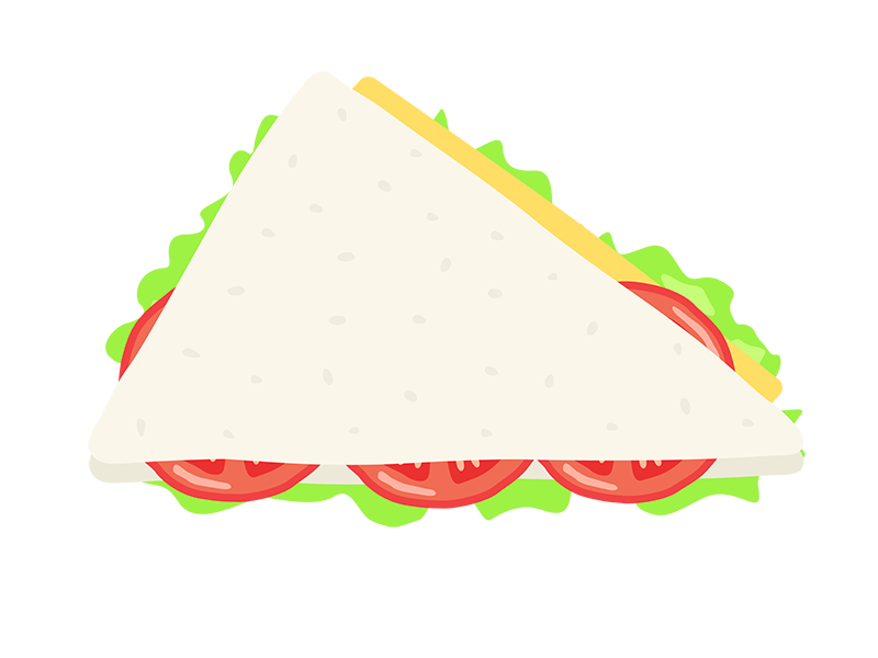 サンドイッチのイラスト商用OKの無料イラスト素材サイト ツカッテ