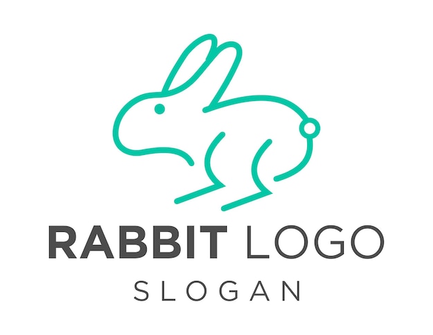 ロゴ販売サンプルです。うさぎ・耳・動物・かわいい・ロゴ・マークデザイン054をイメージしたロゴデザインです