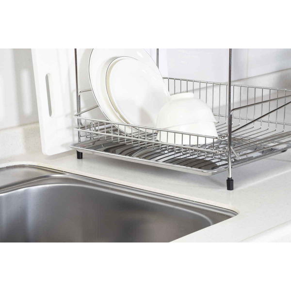 突っ張り水切りラック 水切りカゴ ステンレス 箸・包丁・まな板立て付き 幅45.5公式 LOWYA ロウヤ家具・インテリアのオンライン通販