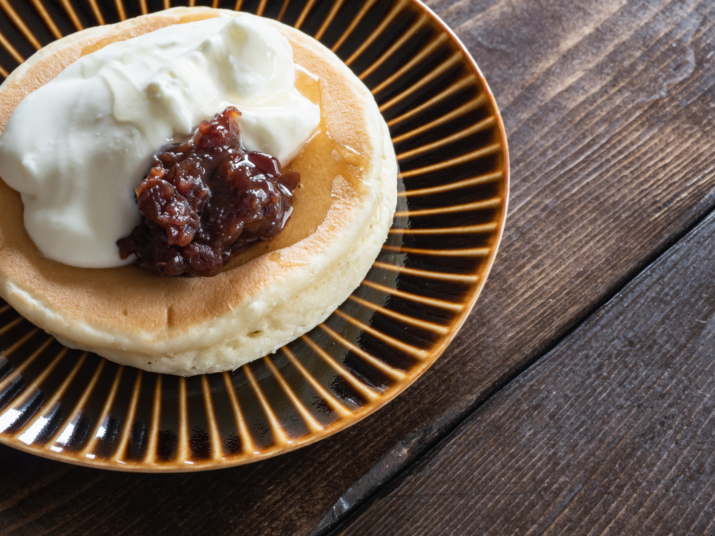 さつまいもクリームのホットケーキ
