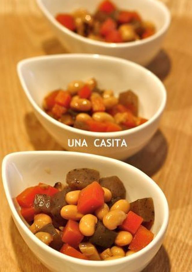 水煮大豆で美味しい煮豆♪