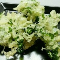 白菜の花の天ぷら