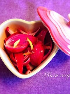 辛くない☆赤玉ねぎのマリネ