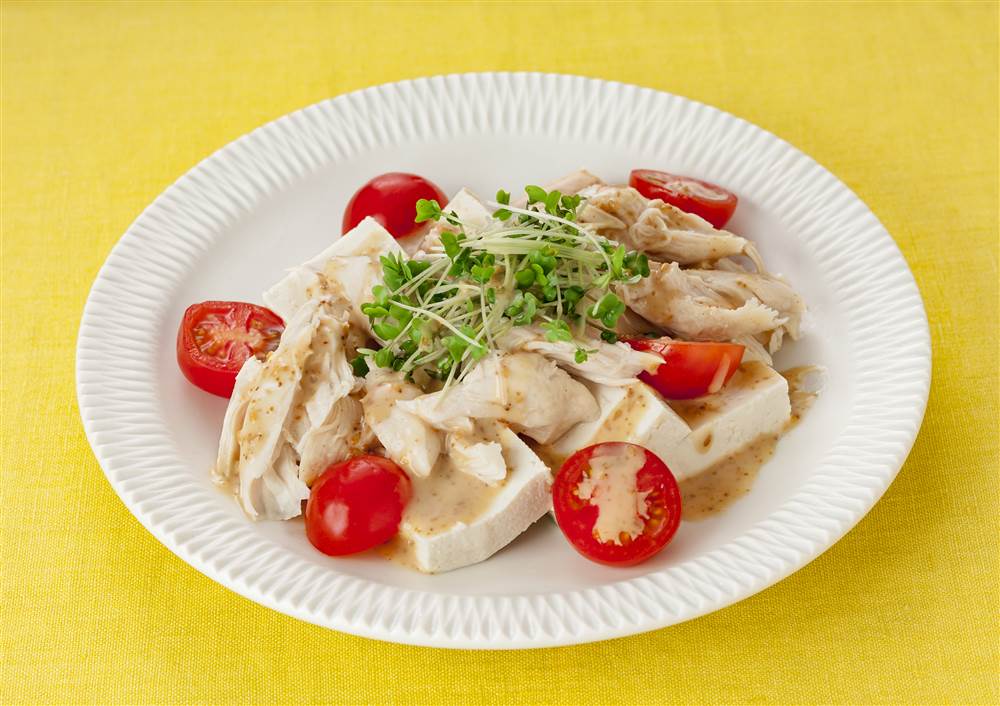 豆腐とささみのボリュームサラダ