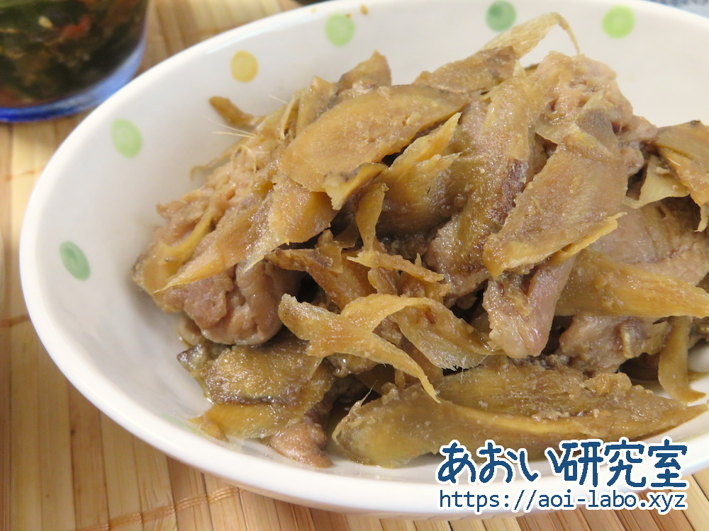 豚肉とゴボウのしぐれ丼