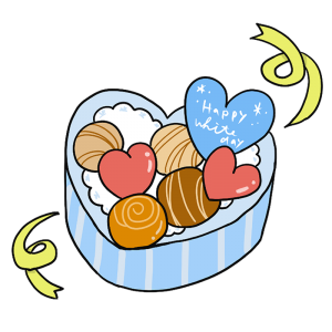 フリーイラスト箱に入ったクッキーの詰め合わせパブリックドメインQ：著作権フリー画像素材集