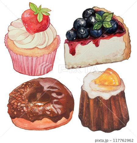 リアルで優しいタッチのお菓子イラスト制作します お店のメニューやチラシ広告などにご利用頂けますココナラ