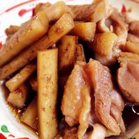 鶏ごぼうこんにゃくの煮物 : 「美味しい！」が好き