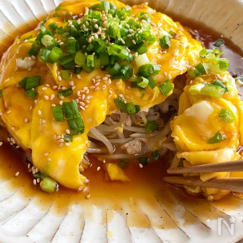 もやし炒めの卵あんかけ 節約だけど絶品♪ふわとろたまらん！