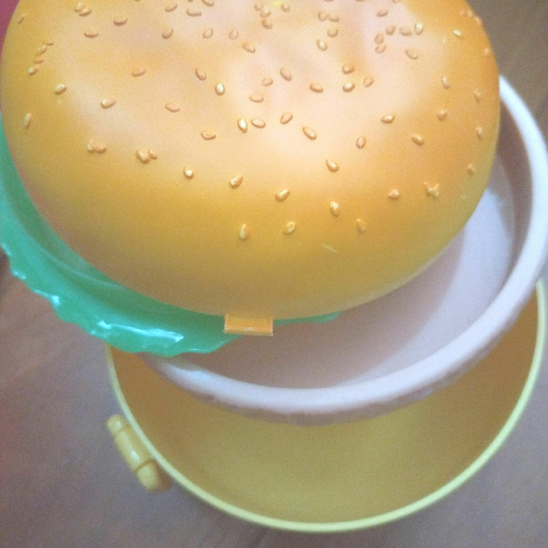 ハンバーガー弁当箱二段かわいいハンバーガー弁当箱電子レンジ子供学校食事食品容器フォーク食器セットギフト - AliExpress