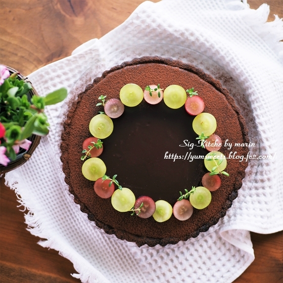 濃厚ビターな大人のチョコレートタルト